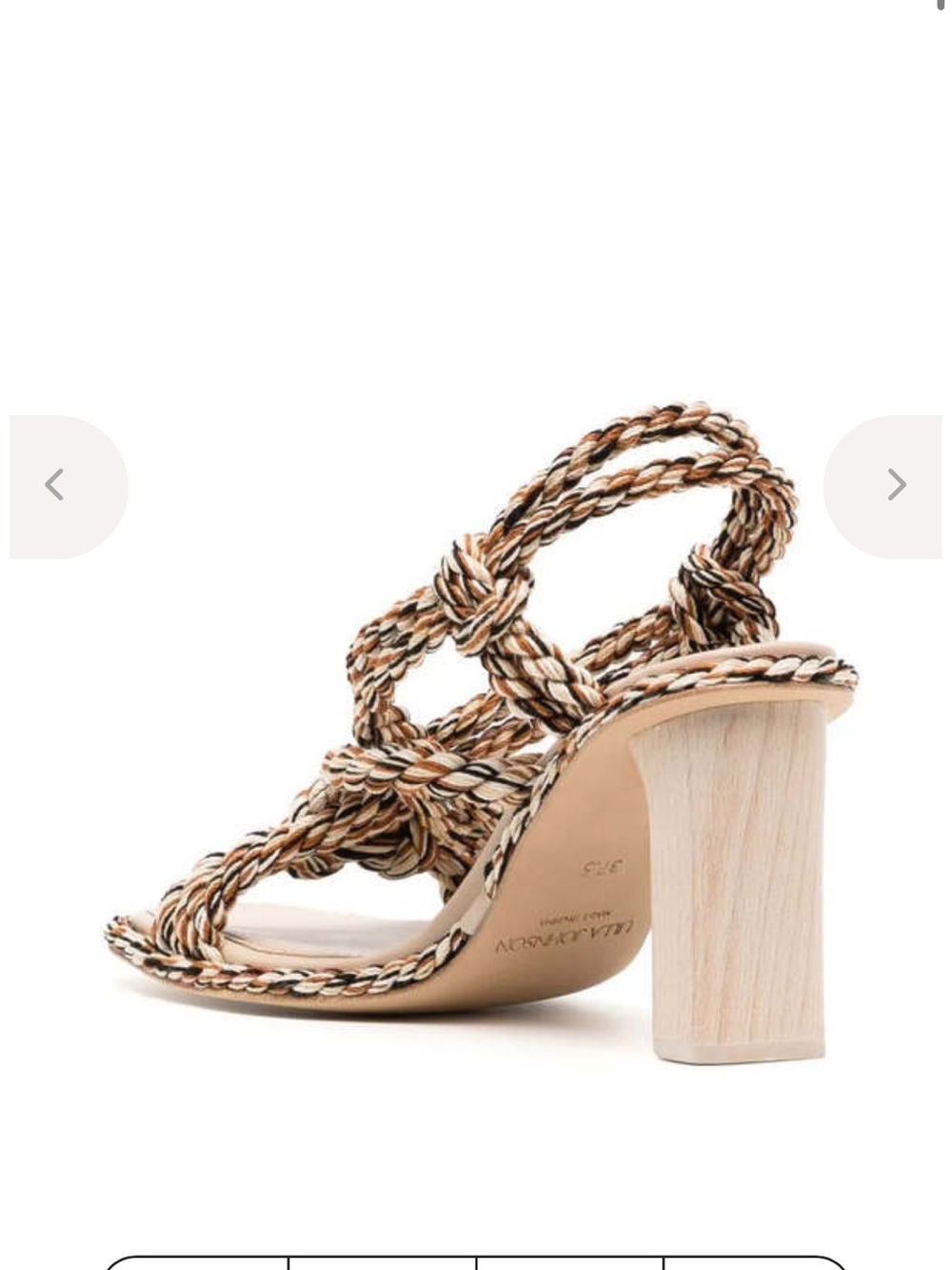 Ulla Johnson rope heel sandals-brown/black/tan-size 36/size 6 - Picture 4 of 15